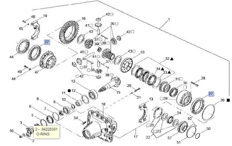 87674564 - Подшипник корпуса диф. моста пер. DS 5кл. TGT8./Mg.