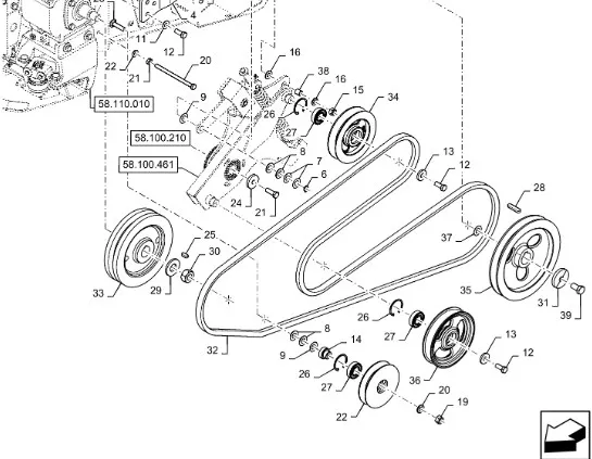 87752320 - Шкив натяжителя ремня прив. МКШ жатки 760CG